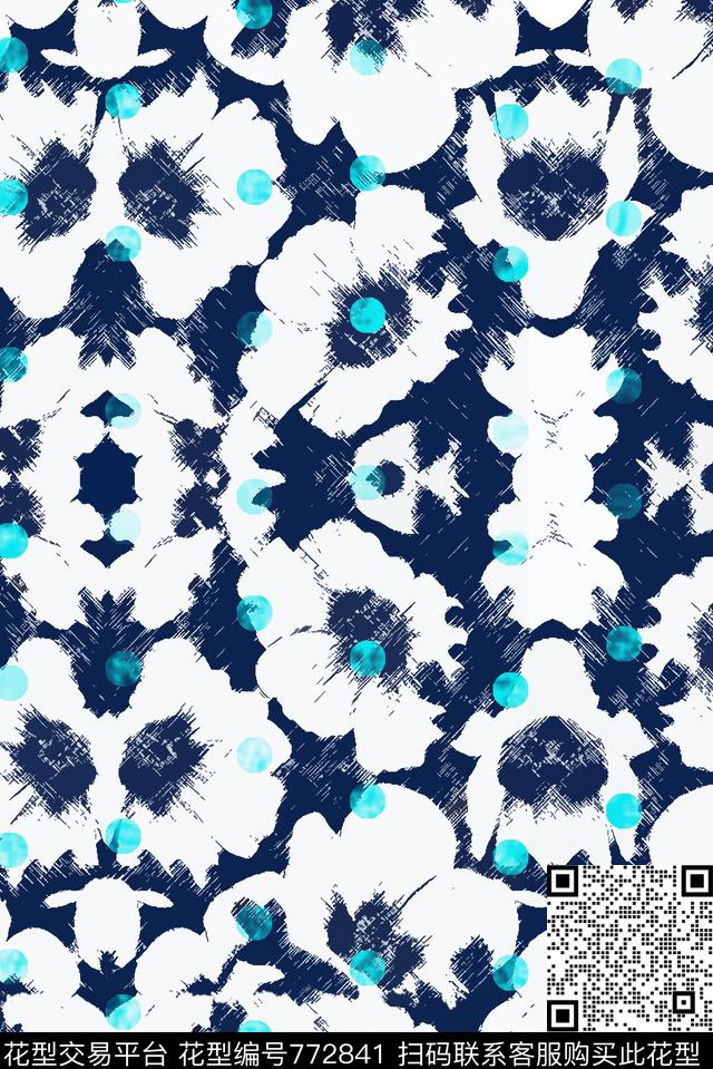 花卉手绘水彩传统印花华亿平台下载（图片编号: 772841） - 瓦栏（Walan）