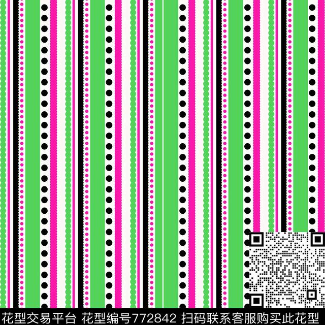 条子女装竖条传统印花华亿平台下载（图片编号: 772842） - 瓦栏（Walan）