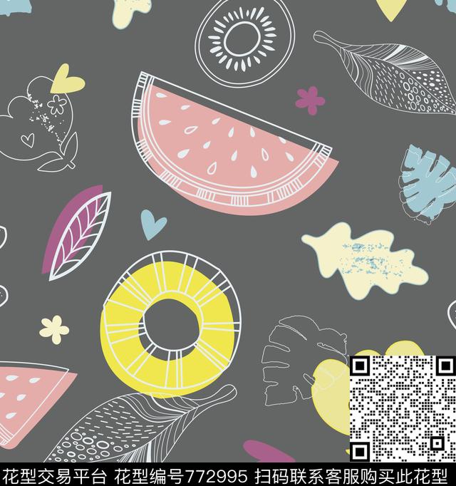 装饰趣味水果传统印花华亿平台下载（图片编号: 772995） - 瓦栏（Walan）