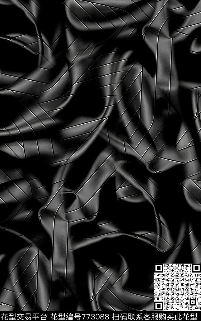 抽象手绘几何纹理金属数码印花时尚潮流男装夹克外套衬衫卫衣T恤印花欧美复古大牌男装印花数码印花华亿平台下载（图片编号: 773088） - 瓦栏（Walan）