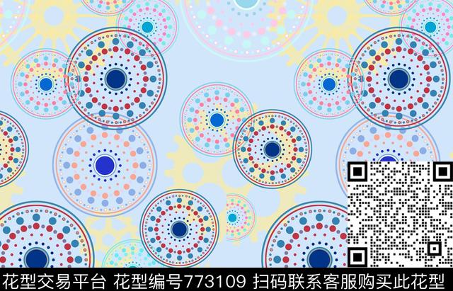 装饰、圆、齿轮传统印花华亿平台下载（图片编号: 773109） - 瓦栏（Walan）