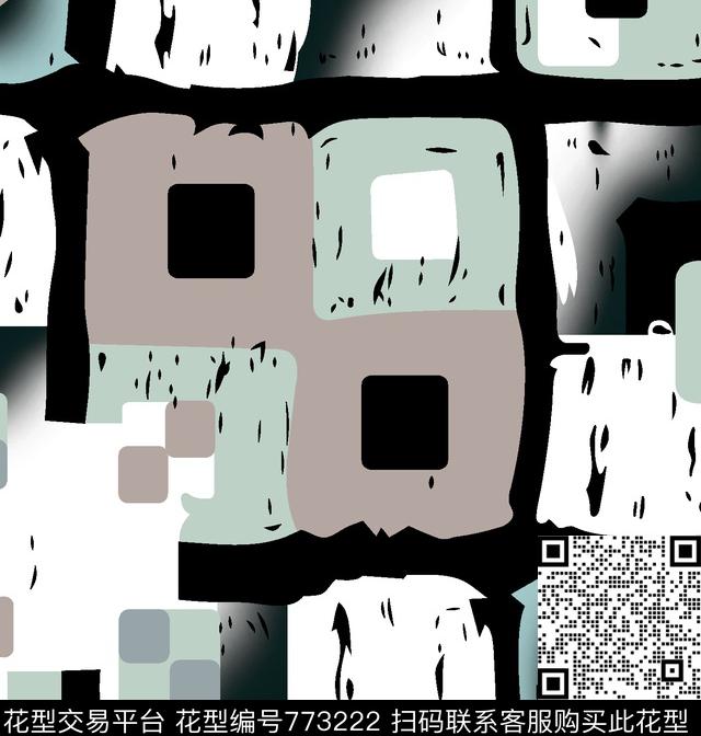 解构几何传统印花华亿平台下载（图片编号: 773222） - 瓦栏（Walan）