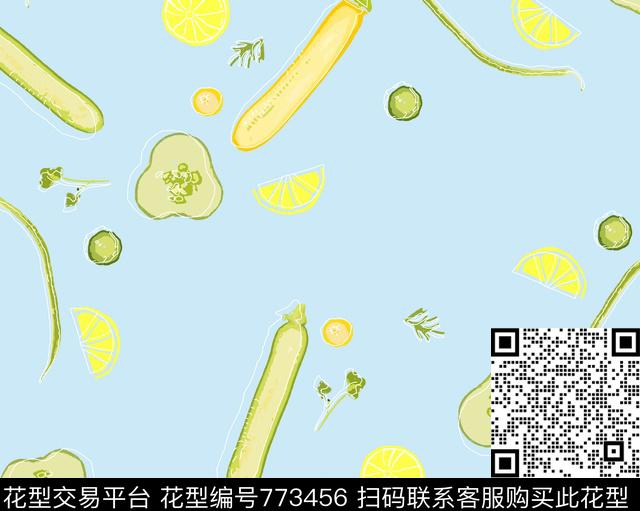 装饰、现代趣味水果传统印花华亿平台下载（图片编号: 773456） - 瓦栏（Walan）