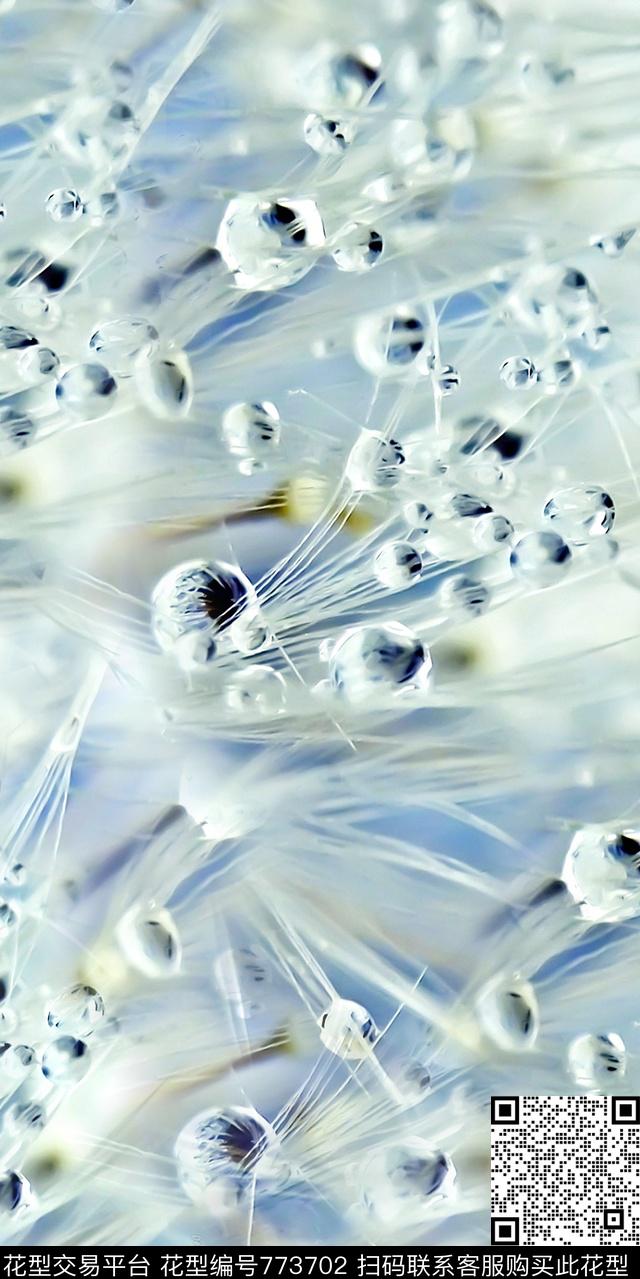 露珠梦幻水珠草数码印花华亿平台下载（图片编号: 773702） - 瓦栏（Walan）