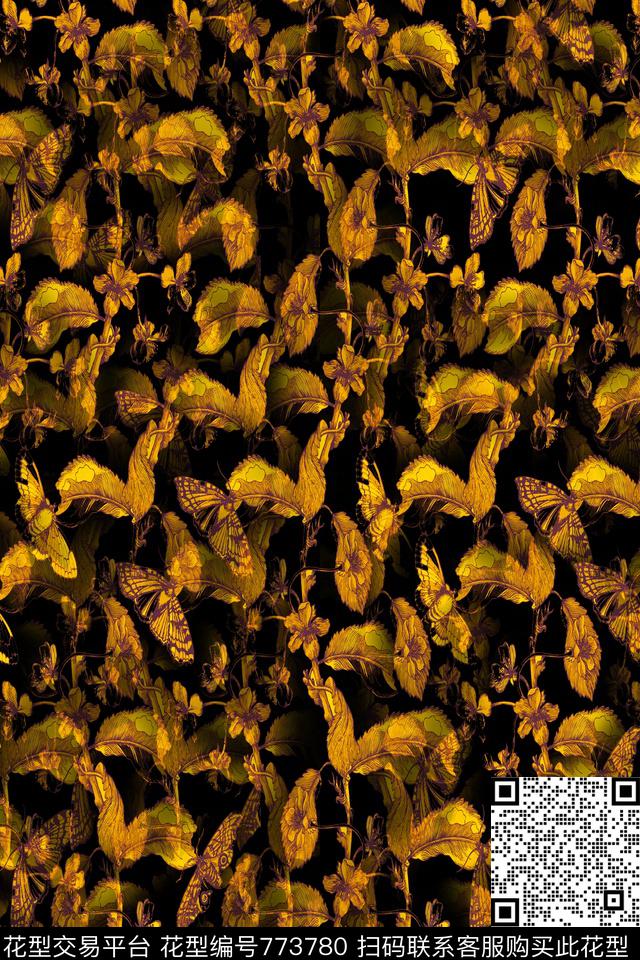 花卉休闲数码印花华亿平台下载（图片编号: 773780） - 瓦栏（Walan）