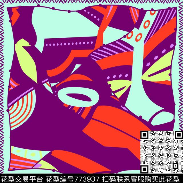 脸谱民族风中国风传统印花华亿平台下载（图片编号: 773937） - 瓦栏（Walan）