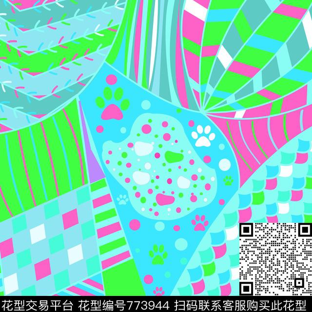 现代、构成、装饰传统印花华亿平台下载（图片编号: 773944） - 瓦栏（Walan）