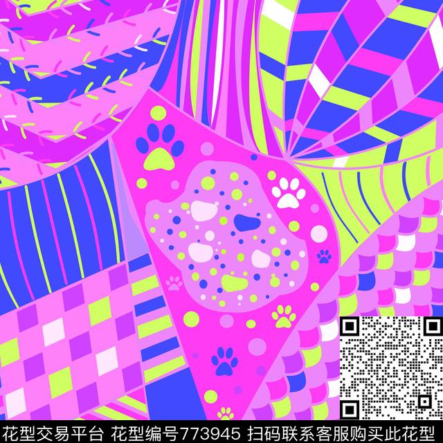 现代、构成、装饰传统印花华亿平台下载（图片编号: 773945） - 瓦栏（Walan）