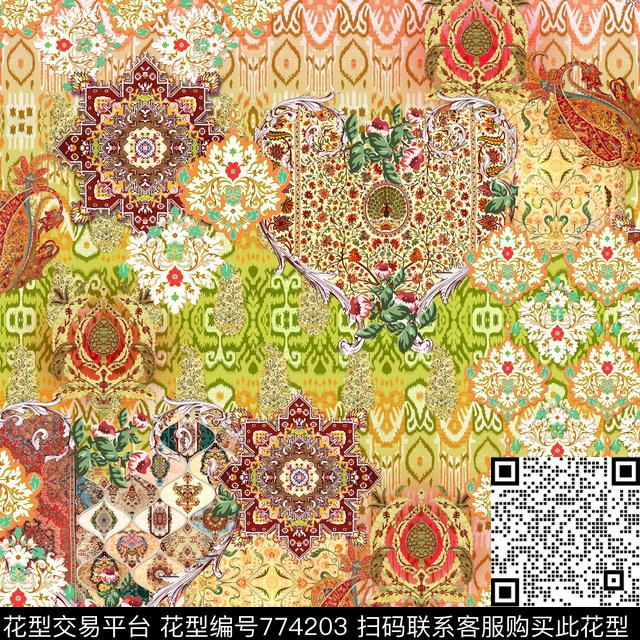 WALLPAPERSCURTAINSPAISLEY数码印花华亿平台下载（图片编号: 774203） - 瓦栏（Walan）