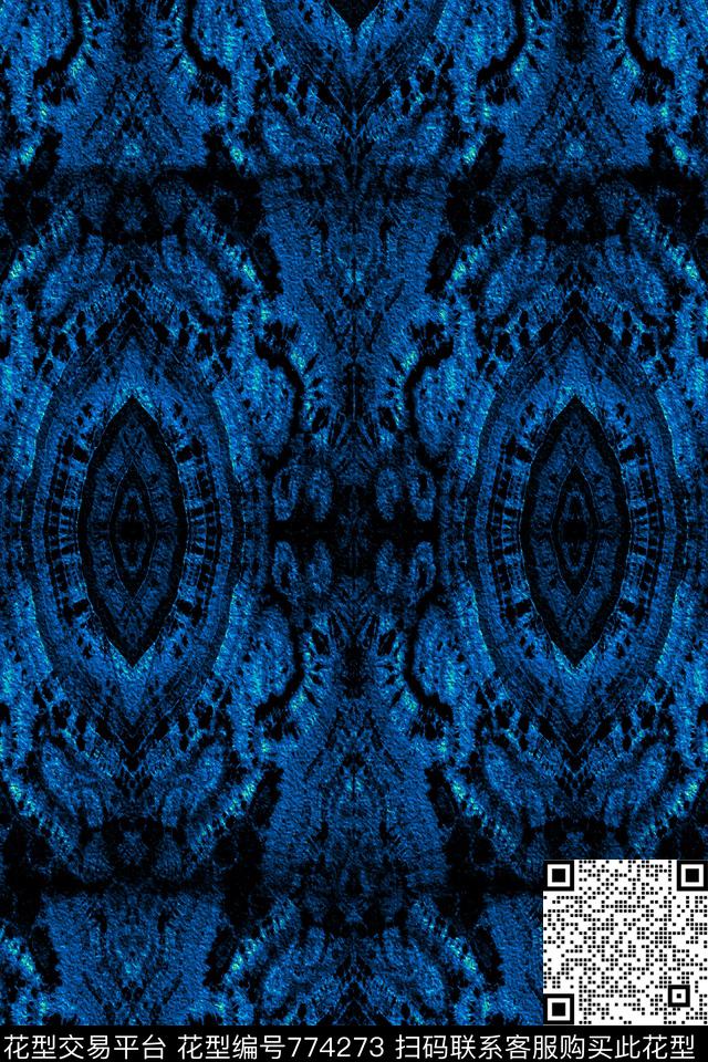 抽象机理数码印花华亿平台下载（图片编号: 774273） - 瓦栏（Walan）