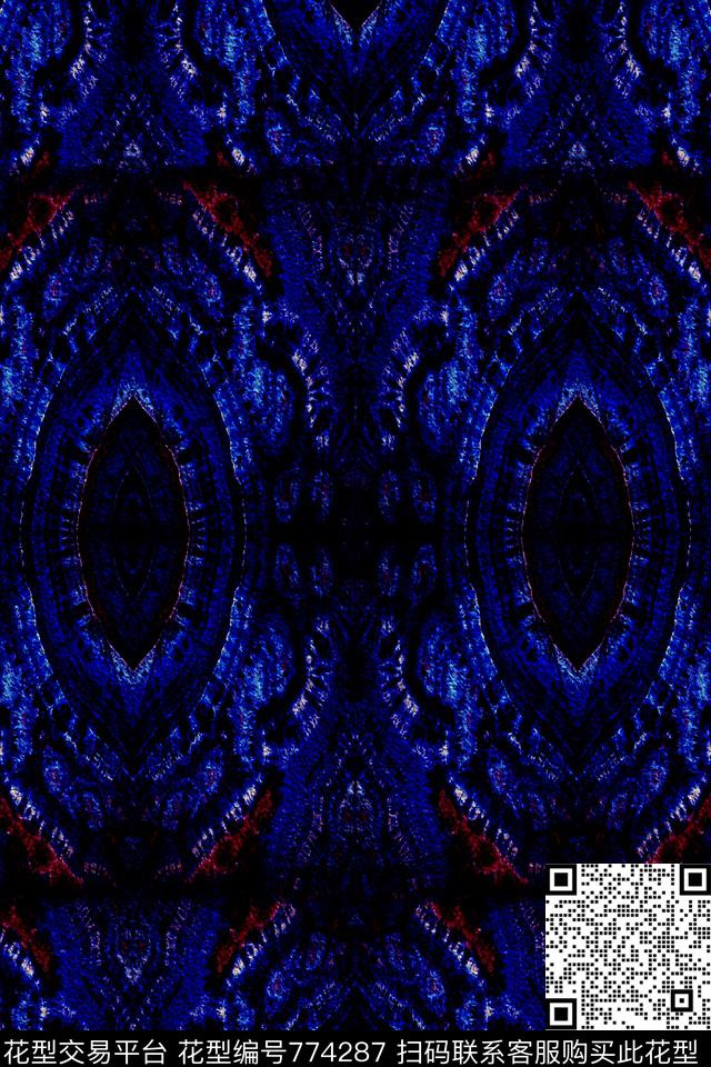 抽象机理数码印花华亿平台下载（图片编号: 774287） - 瓦栏（Walan）