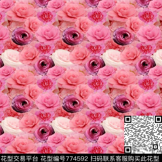 flowercolorisecolorfull数码印花华亿平台下载（图片编号: 774592） - 瓦栏（Walan）