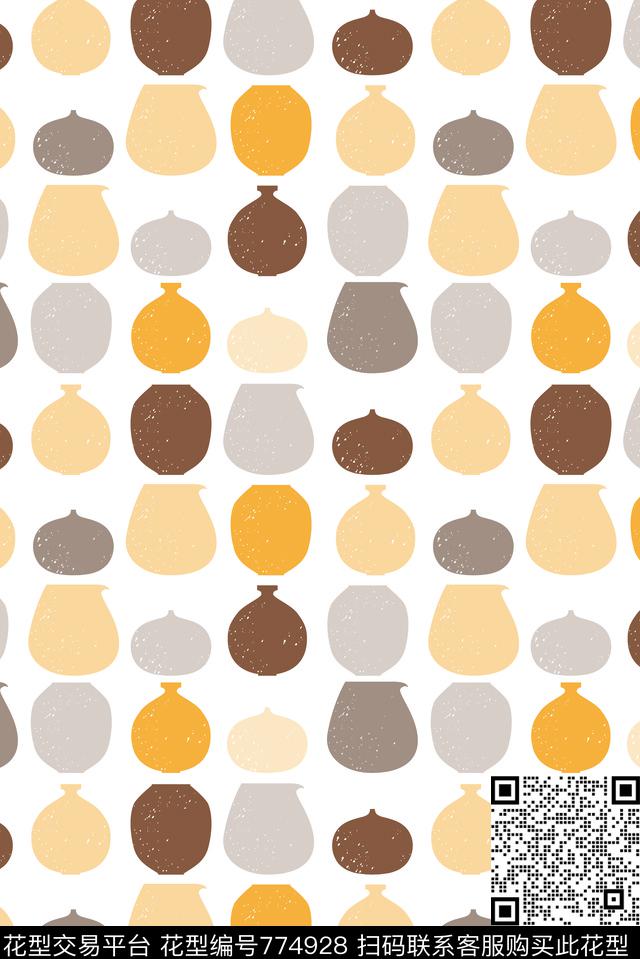 陶罐手绘罐子传统印花华亿平台下载（图片编号: 774928） - 瓦栏（Walan）