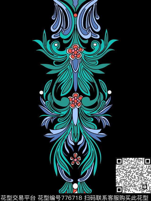 艳丽中国风刺绣传统印花华亿平台下载（图片编号: 776718） - 瓦栏（Walan）