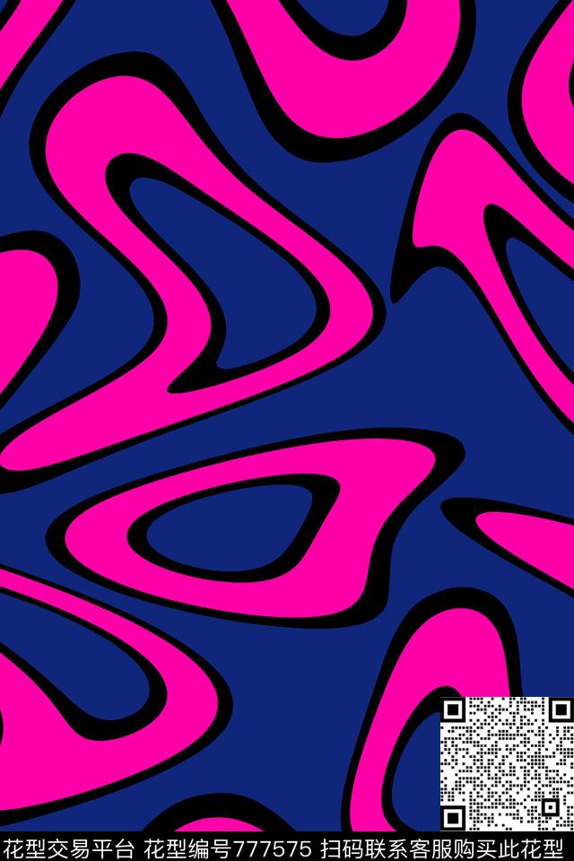 不规则几何色块几何传统印花华亿平台下载（图片编号: 777575） - 瓦栏（Walan）