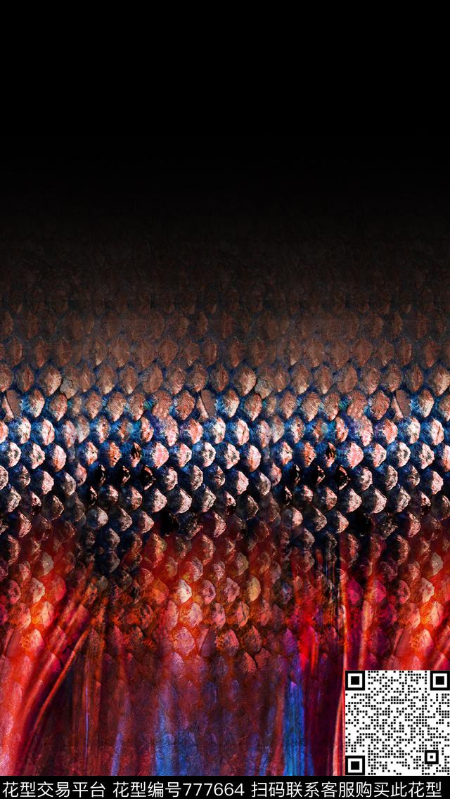 蛇纹锦鲤鲤鱼传统印花华亿平台下载（图片编号: 777664） - 瓦栏（Walan）