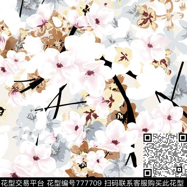 花朵花卉民族风传统印花华亿平台下载（图片编号: 777709） - 瓦栏（Walan）