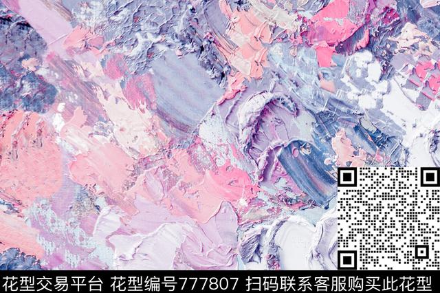 迷幻抽象涂鸦数码印花华亿平台下载（图片编号: 777807） - 瓦栏（Walan）