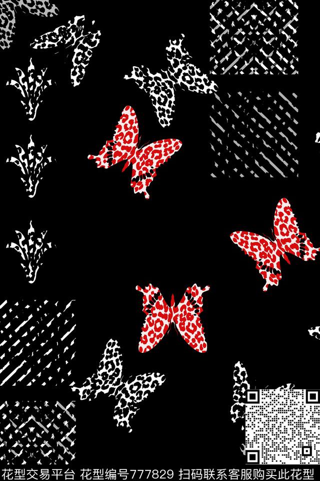 鸟昆虫图案民族风图案豹纹底纹传统印花华亿平台下载（图片编号: 777829） - 瓦栏（Walan）