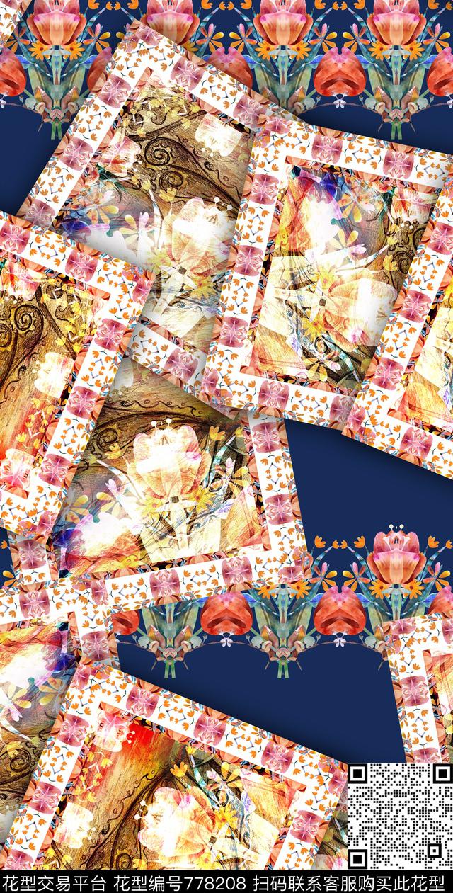 巴洛克欧式民族风数码印花华亿平台下载（图片编号: 778208） - 瓦栏（Walan）