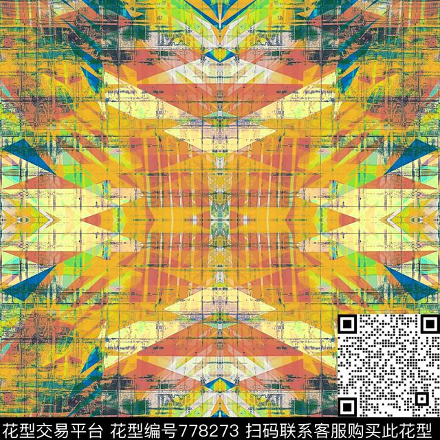 民族风迷幻抽象数码印花华亿平台下载（图片编号: 778273） - 瓦栏（Walan）