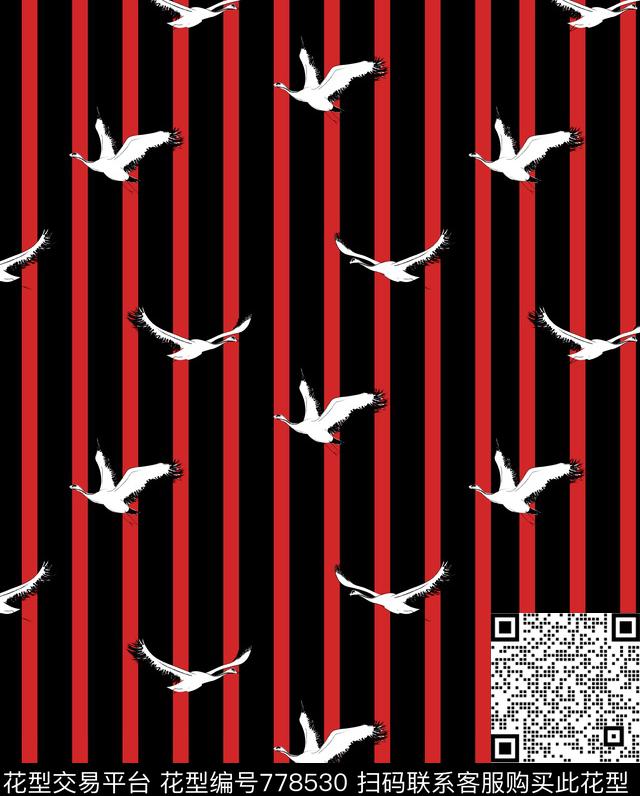 mos竖条细条纹数码印花华亿平台下载（图片编号: 778530） - 瓦栏（Walan）