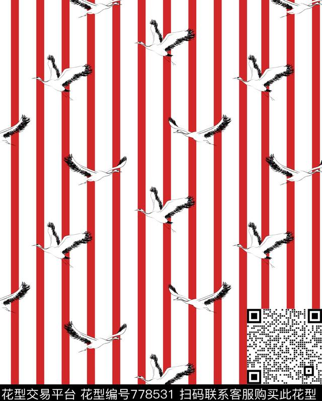 mos竖条细条纹数码印花华亿平台下载（图片编号: 778531） - 瓦栏（Walan）