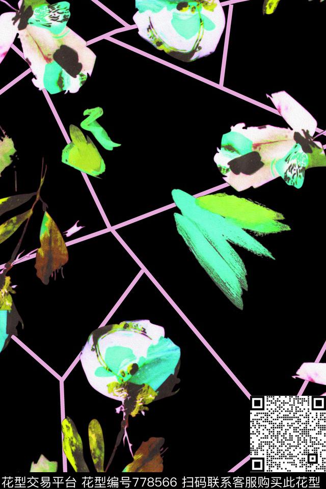 花朵手绘花卉桃花传统印花华亿平台下载（图片编号: 778566） - 瓦栏（Walan）