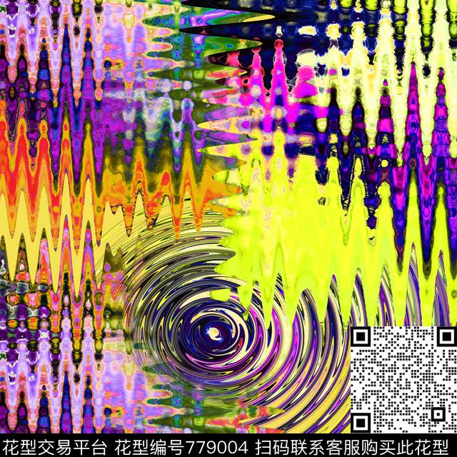 彩色人物抽象传统印花华亿平台下载（图片编号: 779004） - 瓦栏（Walan）