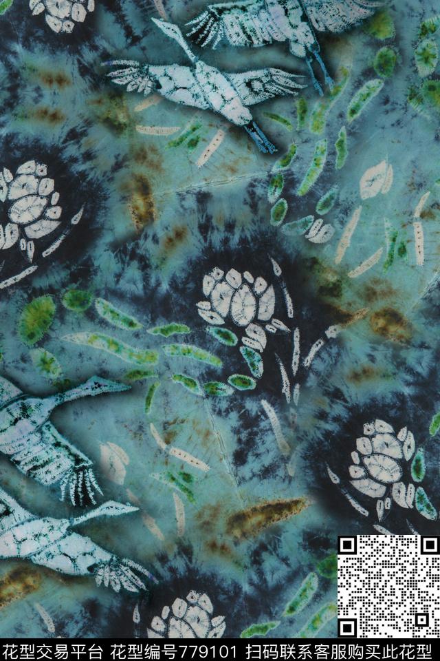 民族风扎染肌理数码印花华亿平台下载（图片编号: 779101） - 瓦栏（Walan）