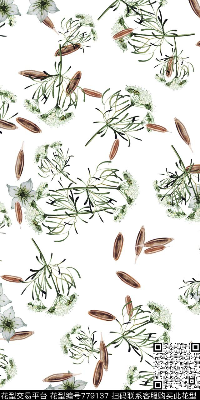 花卉满版花小碎花数码印花华亿平台下载（图片编号: 779137） - 瓦栏（Walan）