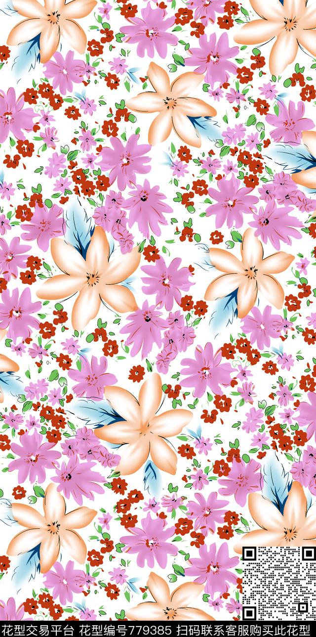 花朵小碎花花卉传统印花华亿平台下载（图片编号: 779385） - 瓦栏（Walan）