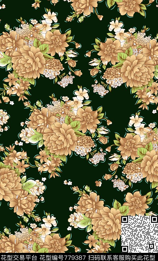 花朵小碎花花卉数码印花华亿平台下载（图片编号: 779387） - 瓦栏（Walan）