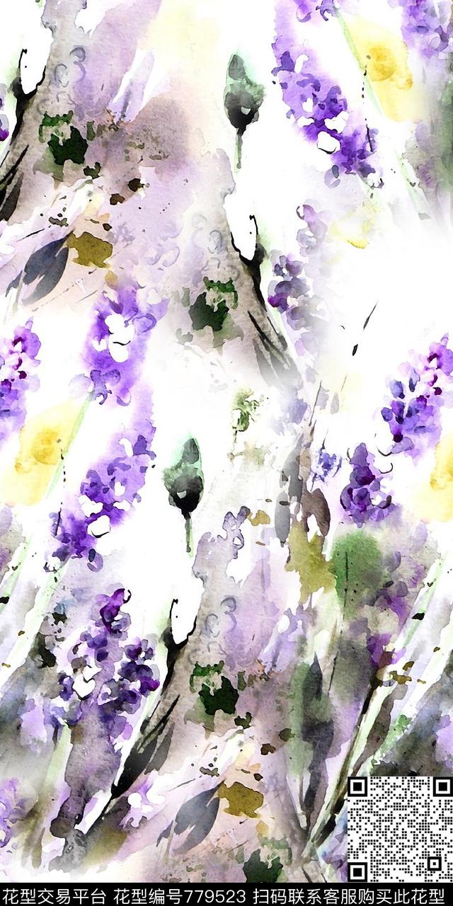 乱花花卉满版花数码印花华亿平台下载（图片编号: 779523） - 瓦栏（Walan）