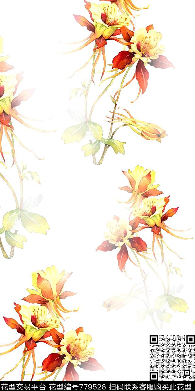 乱花花卉满版花数码印花华亿平台下载（图片编号: 779526） - 瓦栏（Walan）