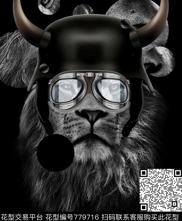 黑暗朋克动物数码印花华亿平台下载（图片编号: 779716） - 瓦栏（Walan）
