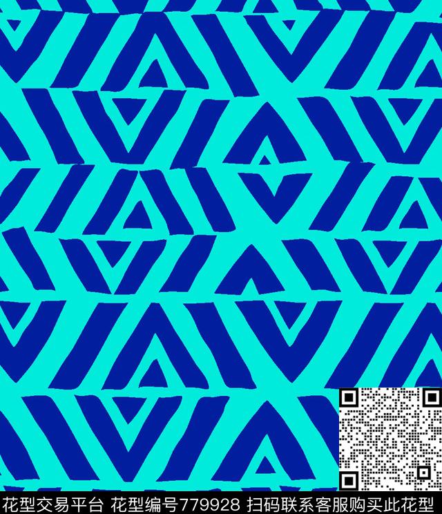 不规则几何三角形几何图形传统印花华亿平台下载（图片编号: 779928） - 瓦栏（Walan）