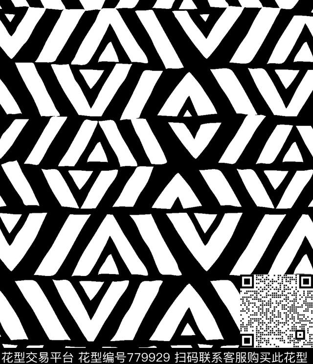 不规则几何三角形几何图形传统印花华亿平台下载（图片编号: 779929） - 瓦栏（Walan）