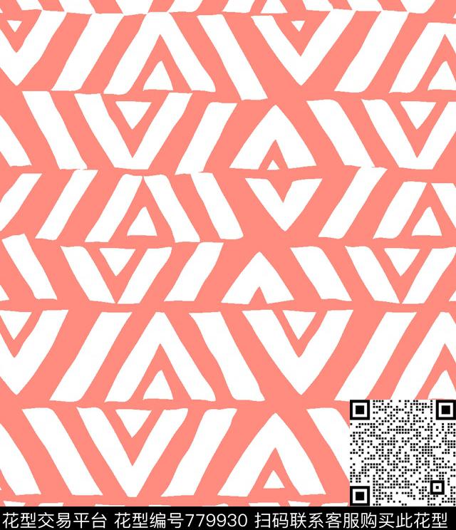 不规则几何三角形几何图形传统印花华亿平台下载（图片编号: 779930） - 瓦栏（Walan）