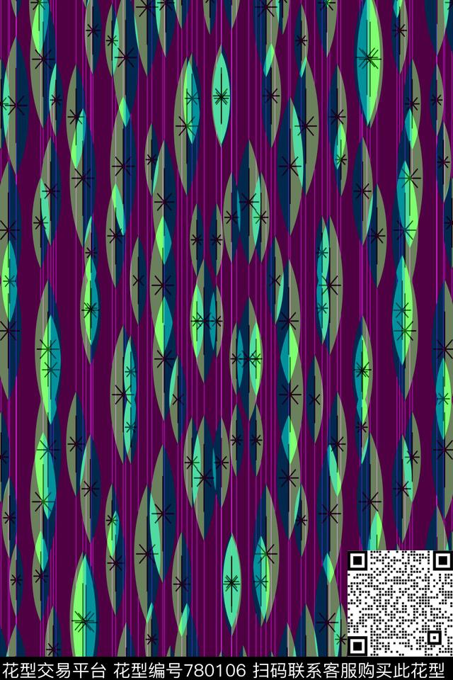 不规则几何几何条纹传统印花华亿平台下载（图片编号: 780106） - 瓦栏（Walan）