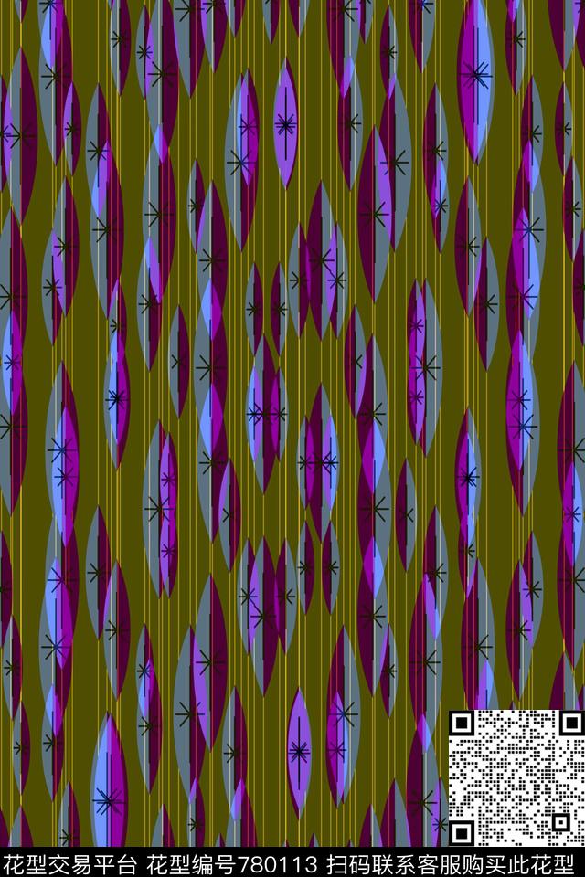 不规则几何几何条纹传统印花华亿平台下载（图片编号: 780113） - 瓦栏（Walan）