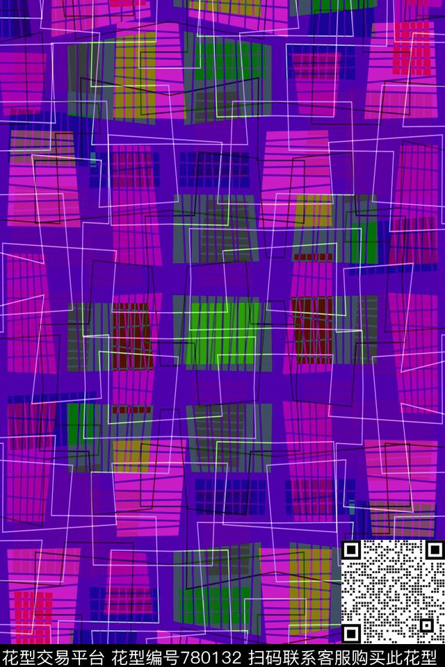 不规则几何几何条纹传统印花华亿平台下载（图片编号: 780132） - 瓦栏（Walan）