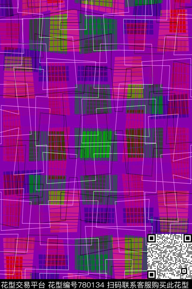 不规则几何几何条纹传统印花华亿平台下载（图片编号: 780134） - 瓦栏（Walan）