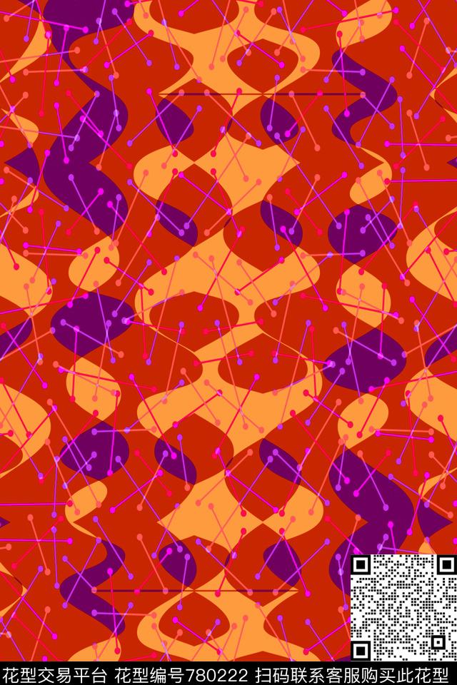 不规则几何几何条纹传统印花华亿平台下载（图片编号: 780222） - 瓦栏（Walan）