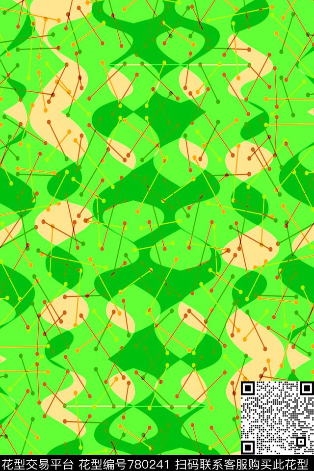 不规则几何几何条纹传统印花华亿平台下载（图片编号: 780241） - 瓦栏（Walan）
