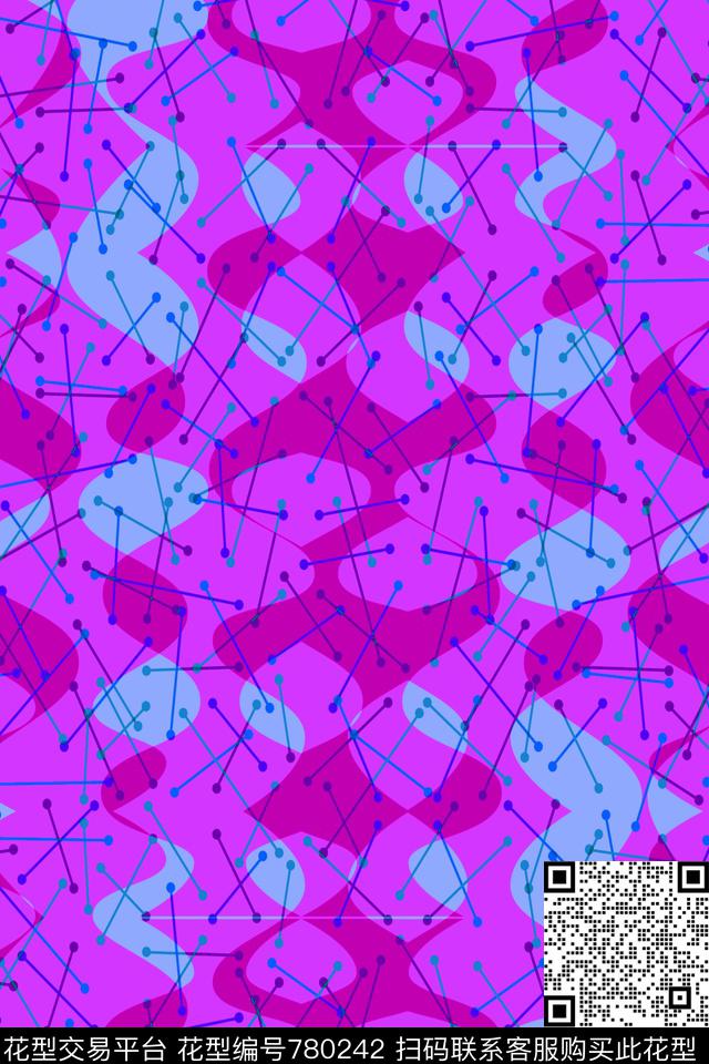 不规则几何几何条纹传统印花华亿平台下载（图片编号: 780242） - 瓦栏（Walan）
