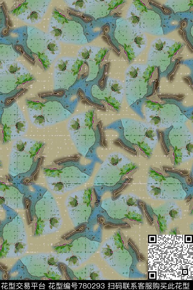 花卉趣味荷花数码印花华亿平台下载（图片编号: 780293） - 瓦栏（Walan）