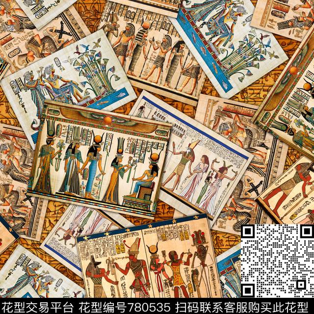 印第安神话波西米亚数码印花华亿平台下载（图片编号: 780535） - 瓦栏（Walan）