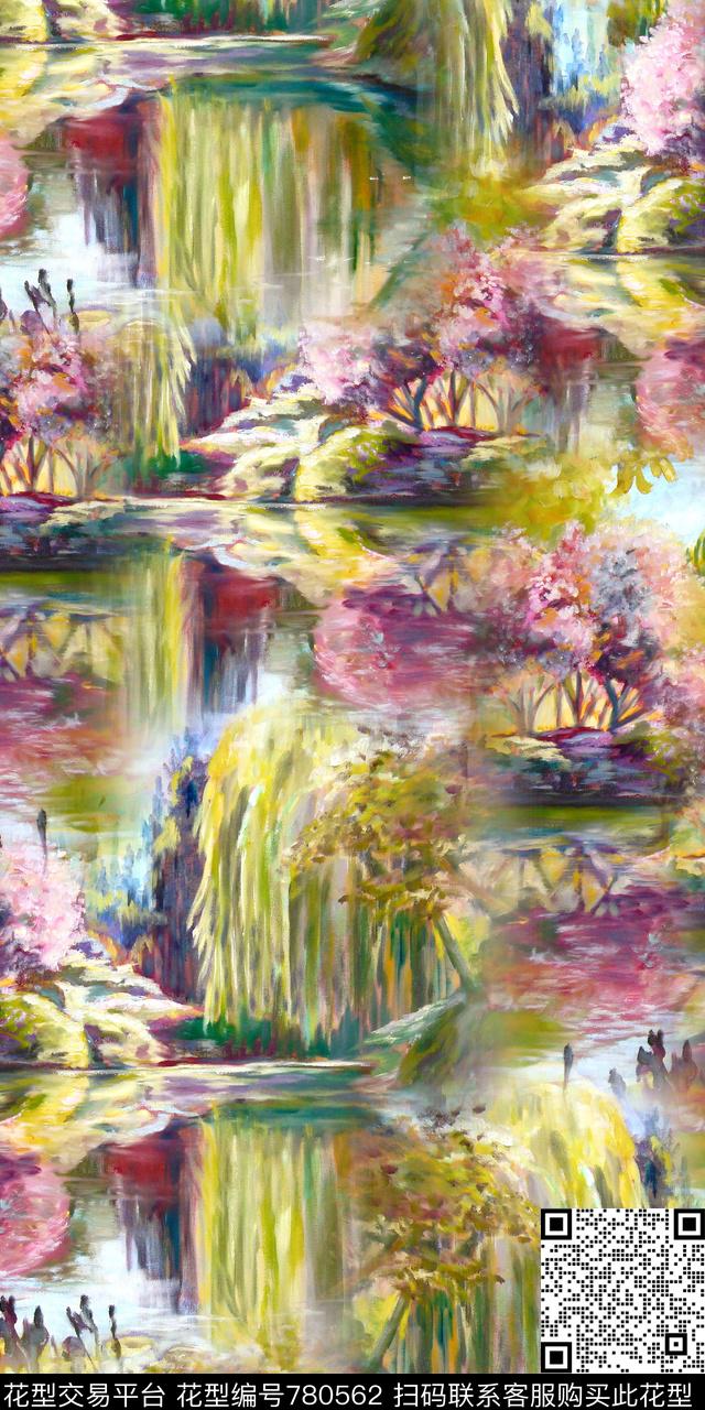 乱花满版花森林数码印花华亿平台下载（图片编号: 780562） - 瓦栏（Walan）