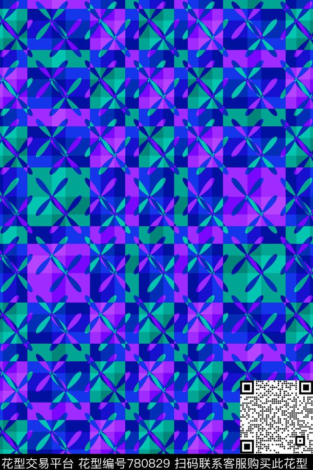 几何格子格子苏格兰格传统印花华亿平台下载（图片编号: 780829） - 瓦栏（Walan）